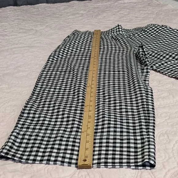 GAP Black & White Gingham Wide-Leg Women's s Pants - Picture 2 of 8